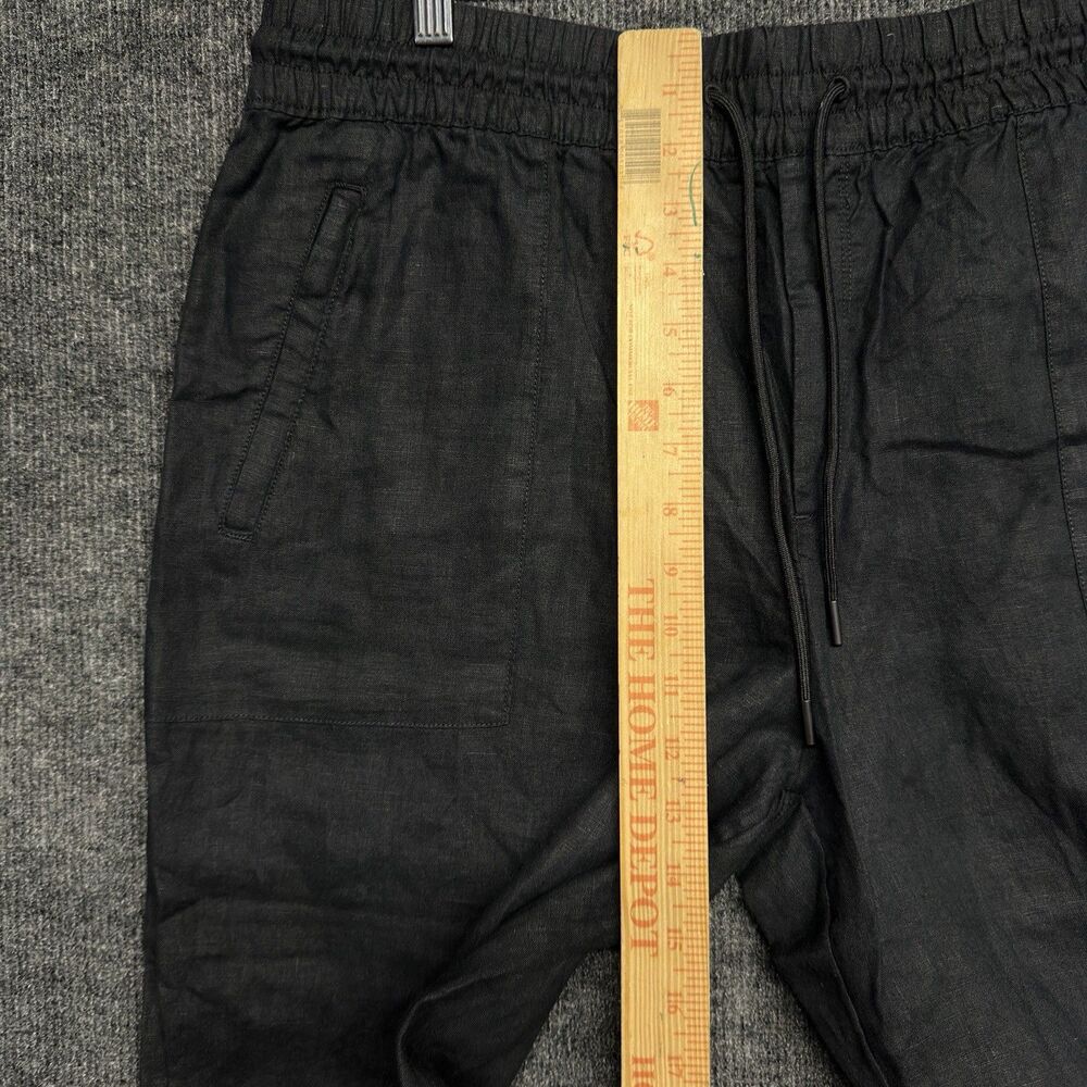 Athleta Black Straight-Leg Drawstring Pants with Front Slit - Picture 14 of 16